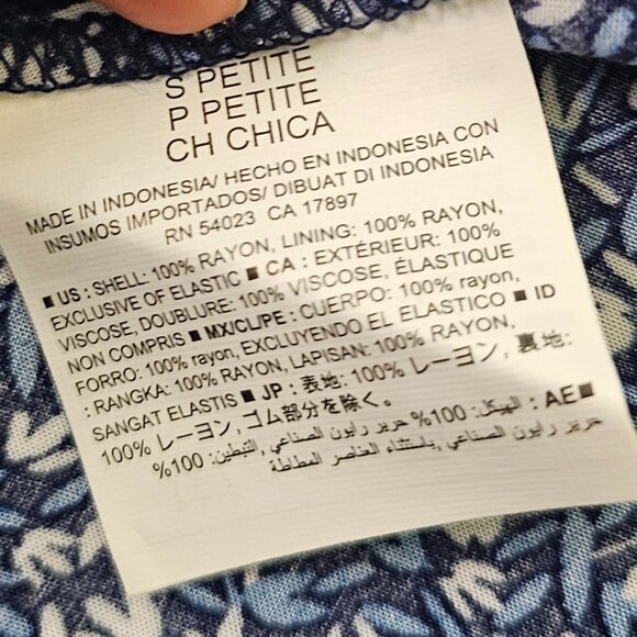 Old Navy Blue Floral A-Line Cami Sundress Dress SP - Picture 12 of 14